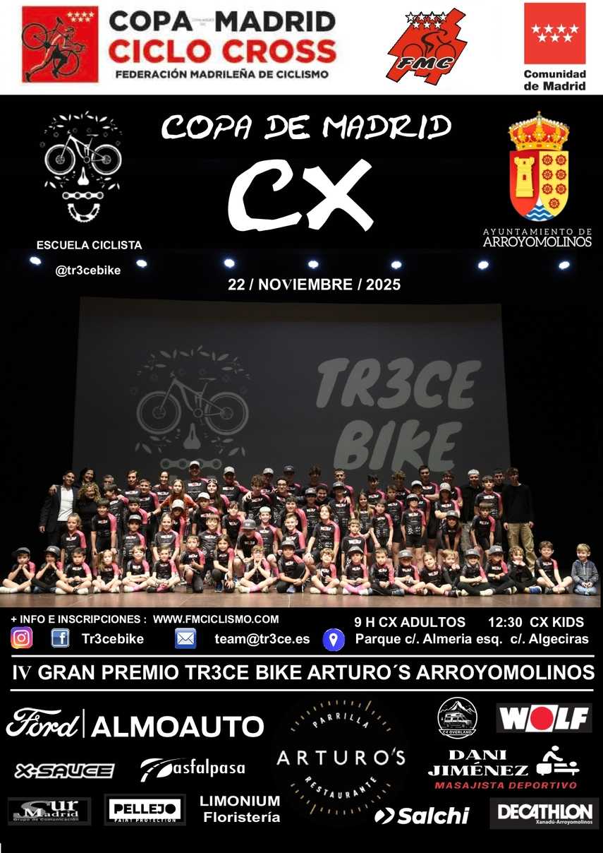 Arroyomolinos se prepara para el IV Gran Premio Tr3ce Bike Wolf by Arturo’s