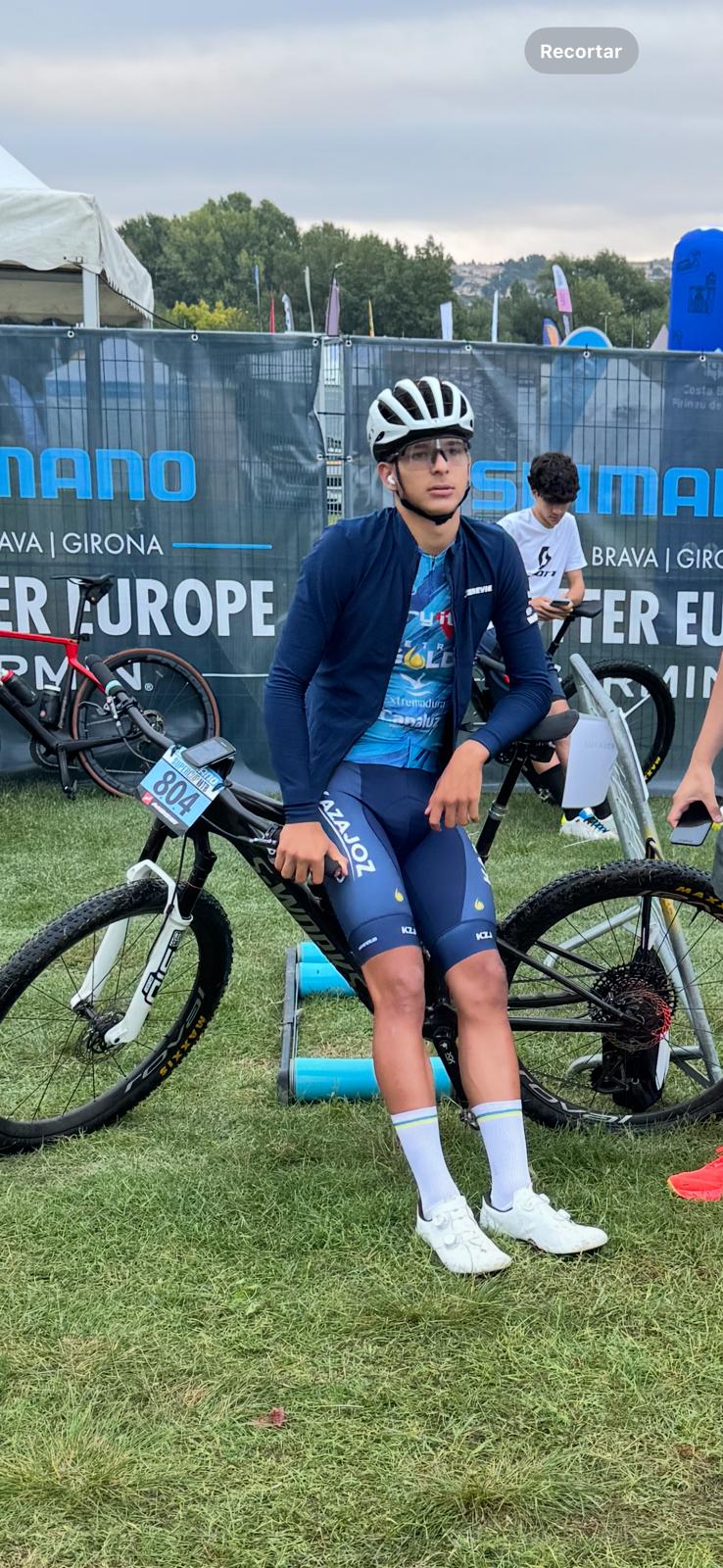 El corredor Pablo Rodriguez Romo(KAZAJOZ-PETROGOLD-EXTREMADURA) convocado por la Seleccion Española de MTB