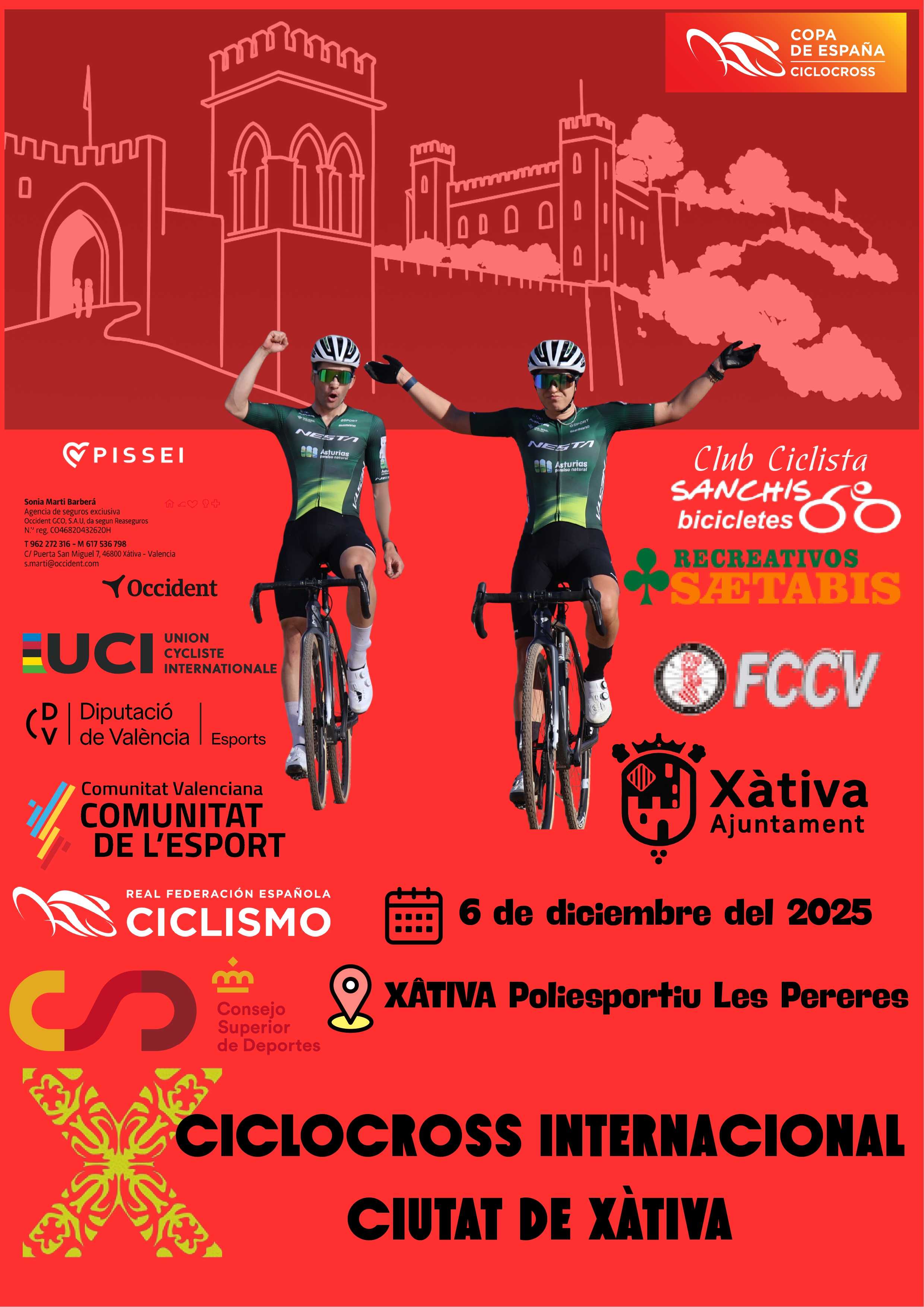 Xàtiva y Cocentaina pondrán el broche final a la Copa de España de Ciclocross