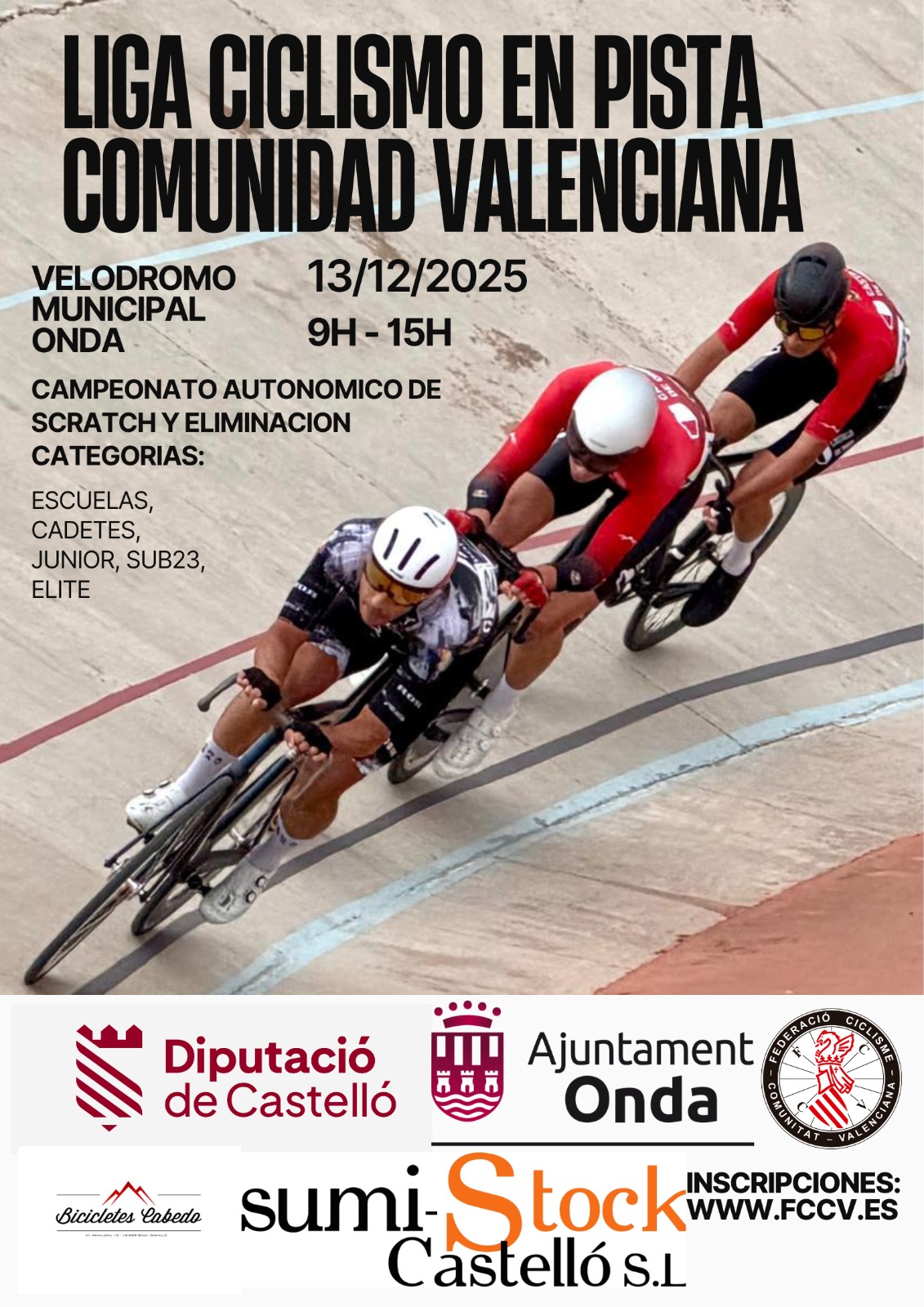 Inscripciones abiertas para el Campeonato Autonómico de Scratch y Eliminación