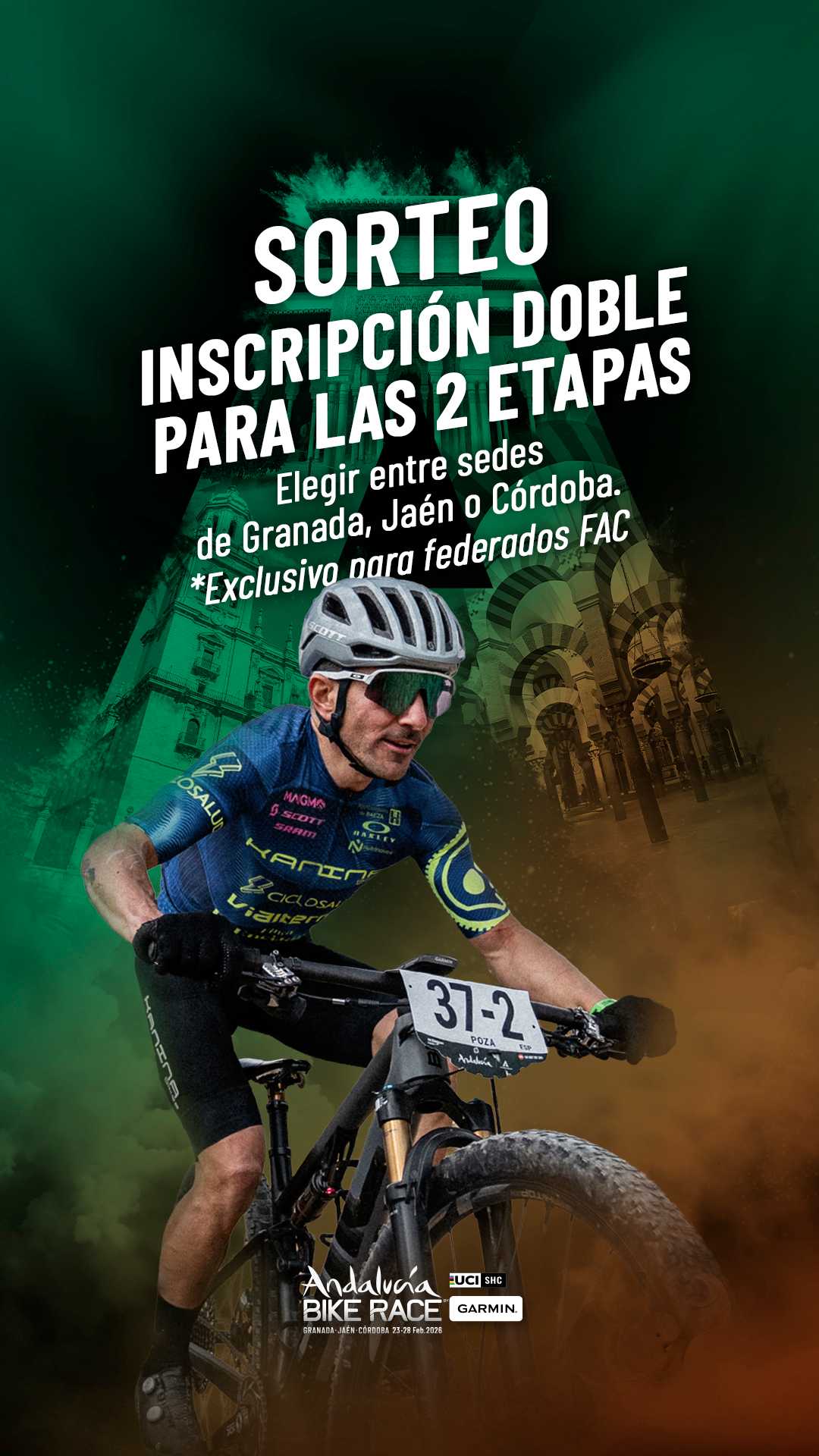 Sorteos de inscripciones para la Andalucía Bike Race by Garmin 2026