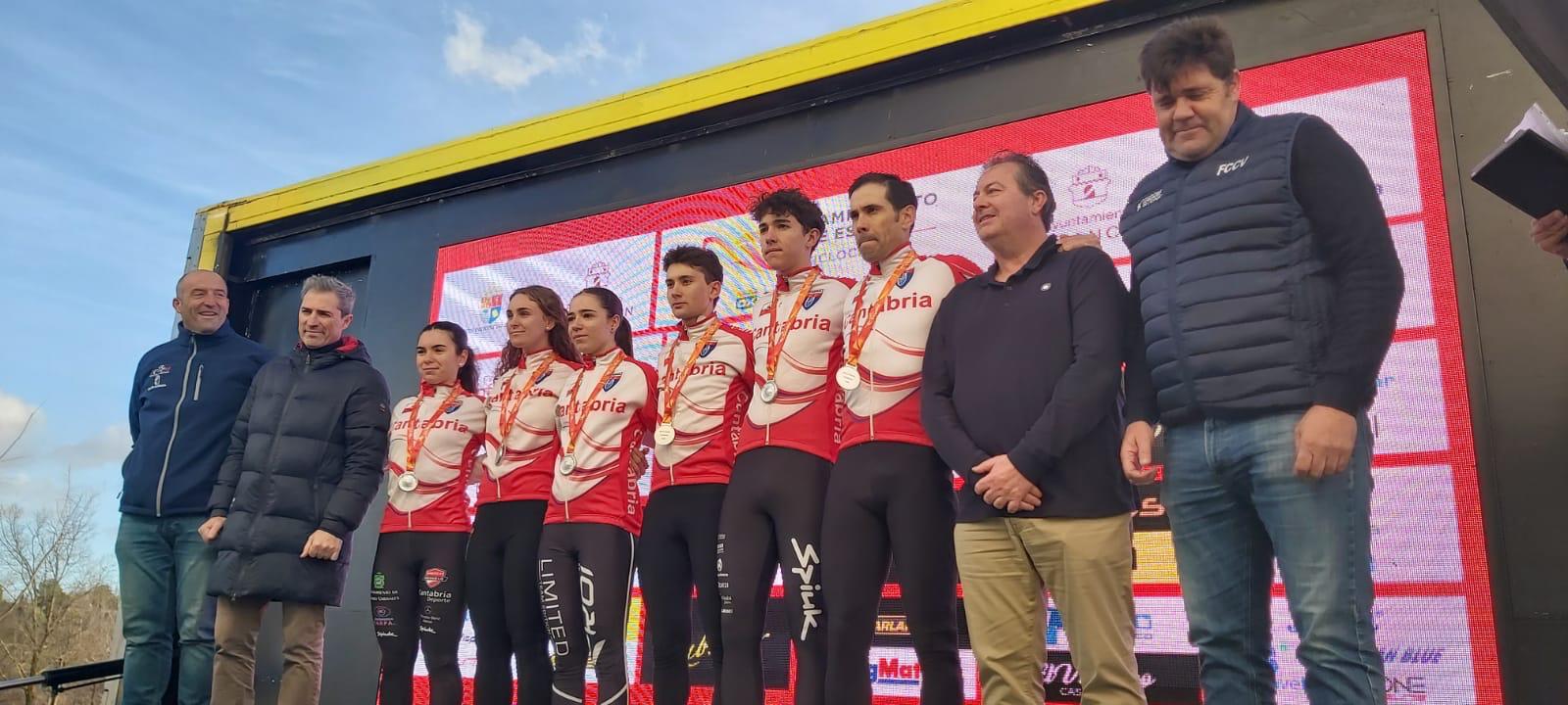 Cantabria se lleva la medalla de plata en el Team Relay del Campeonato de España de Ciclocross en Tarancón