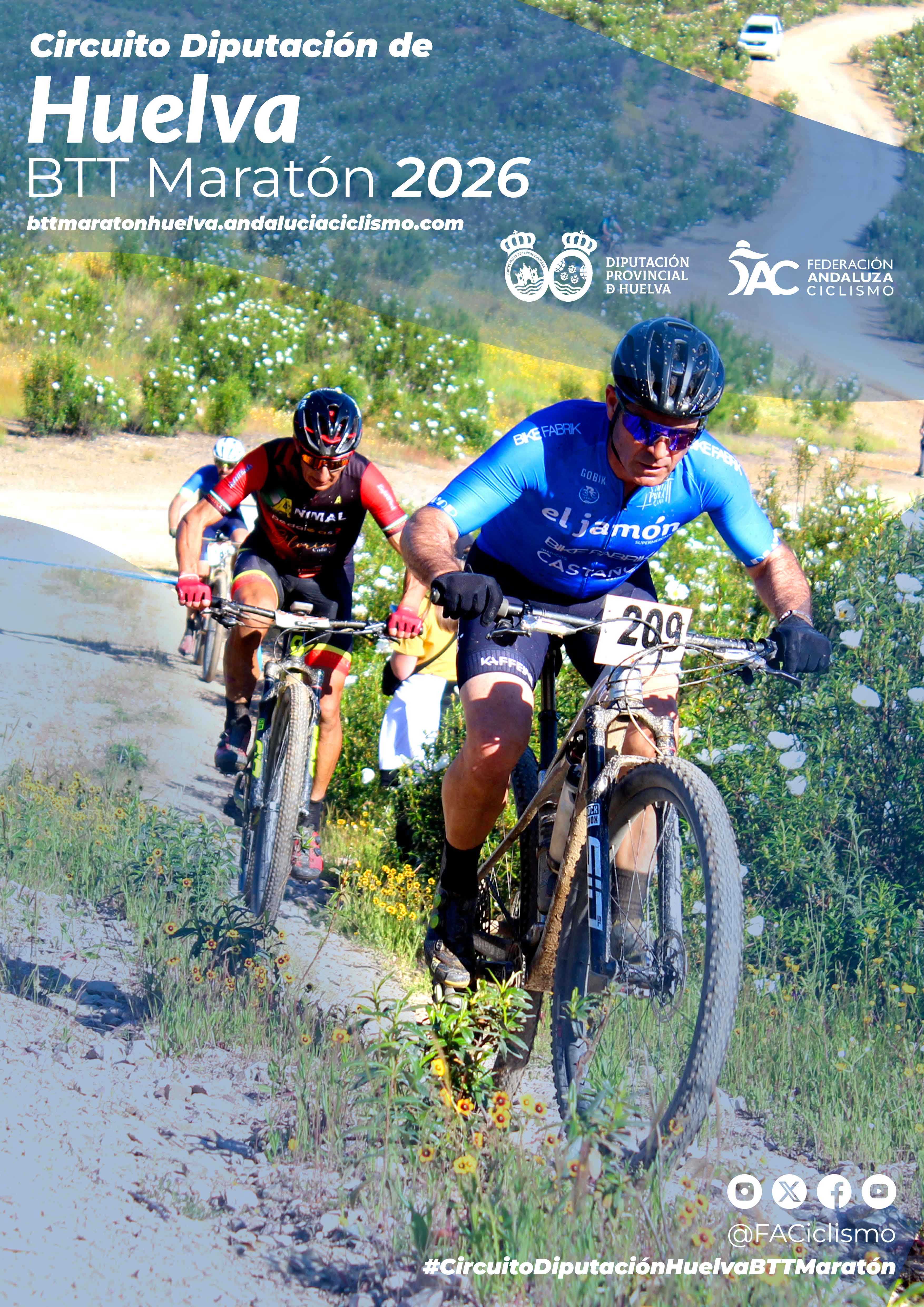 Fechas de los Circuitos Diputación Huelva BTT Maratón y Media Maratón 2026