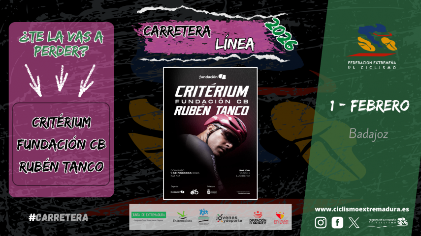 MaS-DE-120-CICLISTAS-PARTICIPARaN-ESTE-DOMINGO-EN-EL-CRITeRIUM---FUNDACIoN-CB---RUBeN-TANCO-EN-BADAJOZ