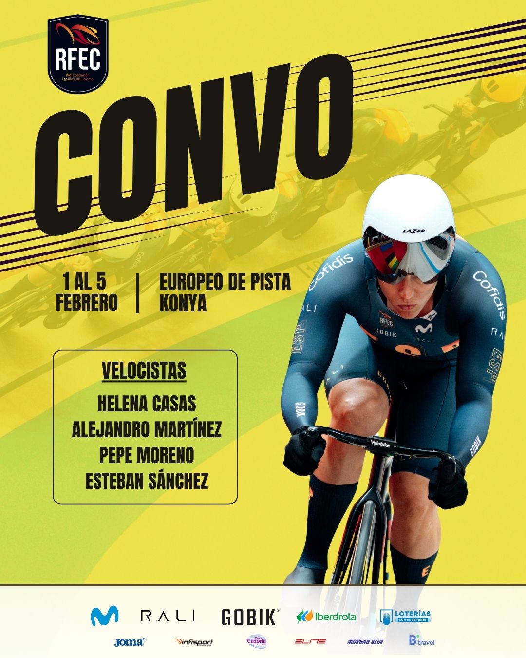 La Comunitat Valenciana tendrá tres representantes en el Europeo de Pista de Konya con el #TeamESPciclismo