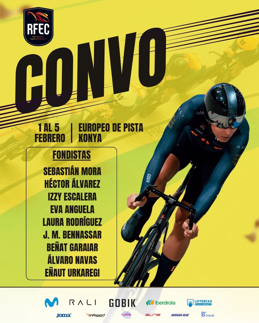 La Comunitat Valenciana tendrá tres representantes en el Europeo de Pista de Konya con el #TeamESPciclismo