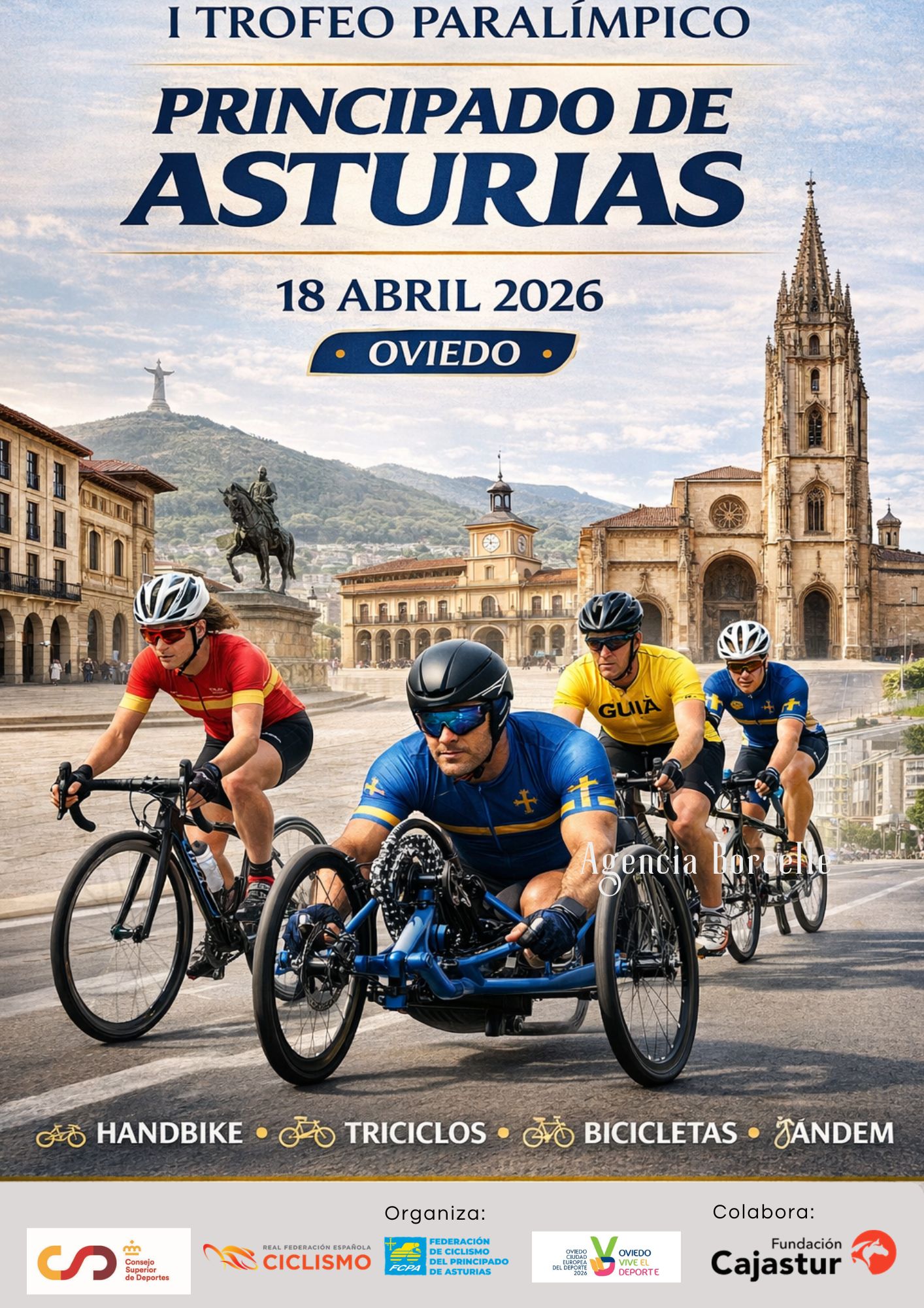Oviedo se convierte en el epicentro del ciclismo adaptado con el I Trofeo Paralímpico Principado de Asturias