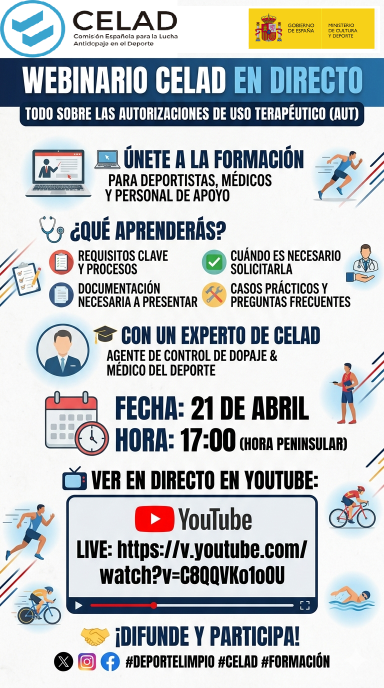¿Tienes dudas sobre las Autorizaciones de Uso Terapéutico (AUT)? ¡La CELAD te ayuda a resolverlas en directo!