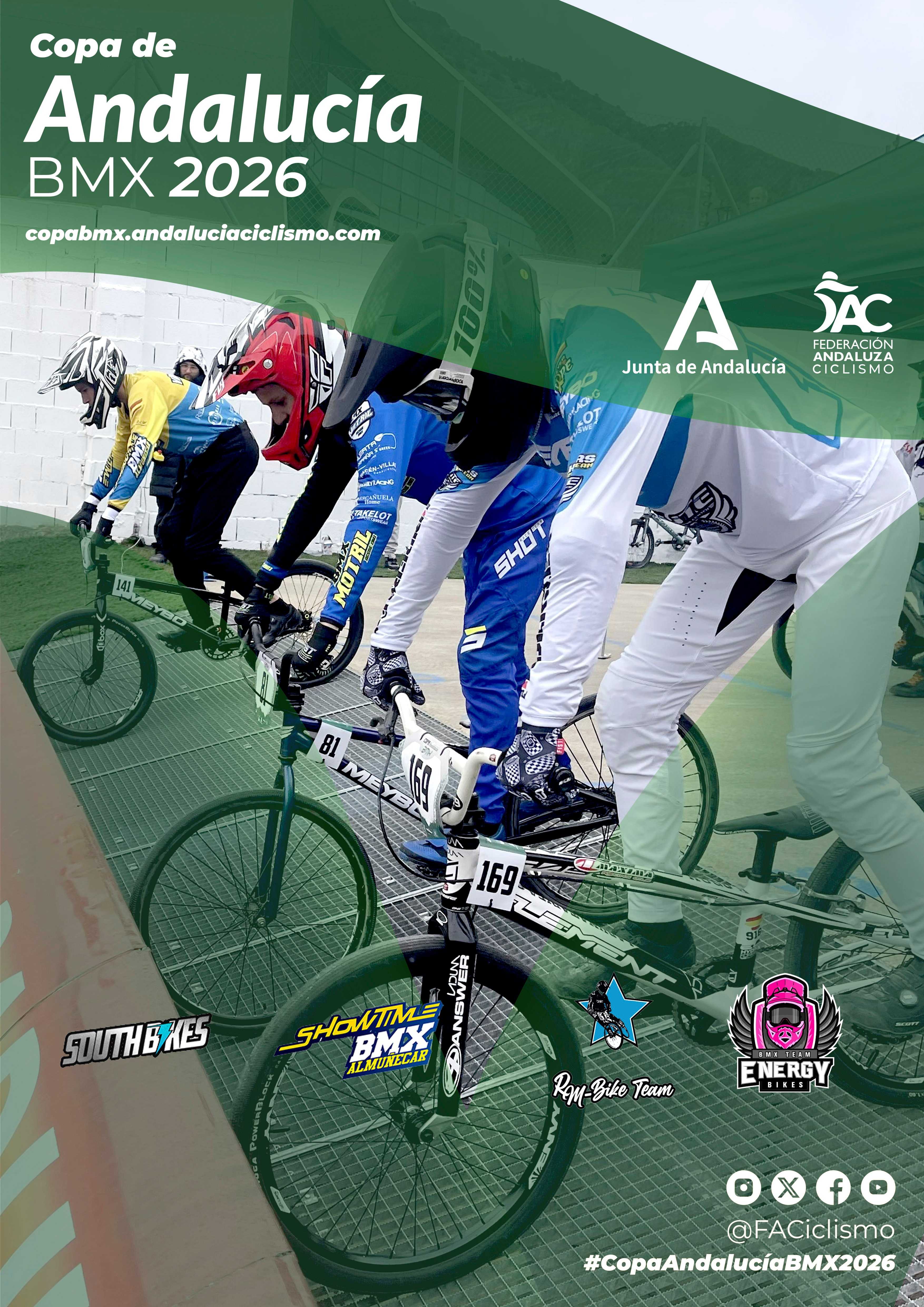 Fechas del Campeonato y de la Copa Andalucía BMX 2026