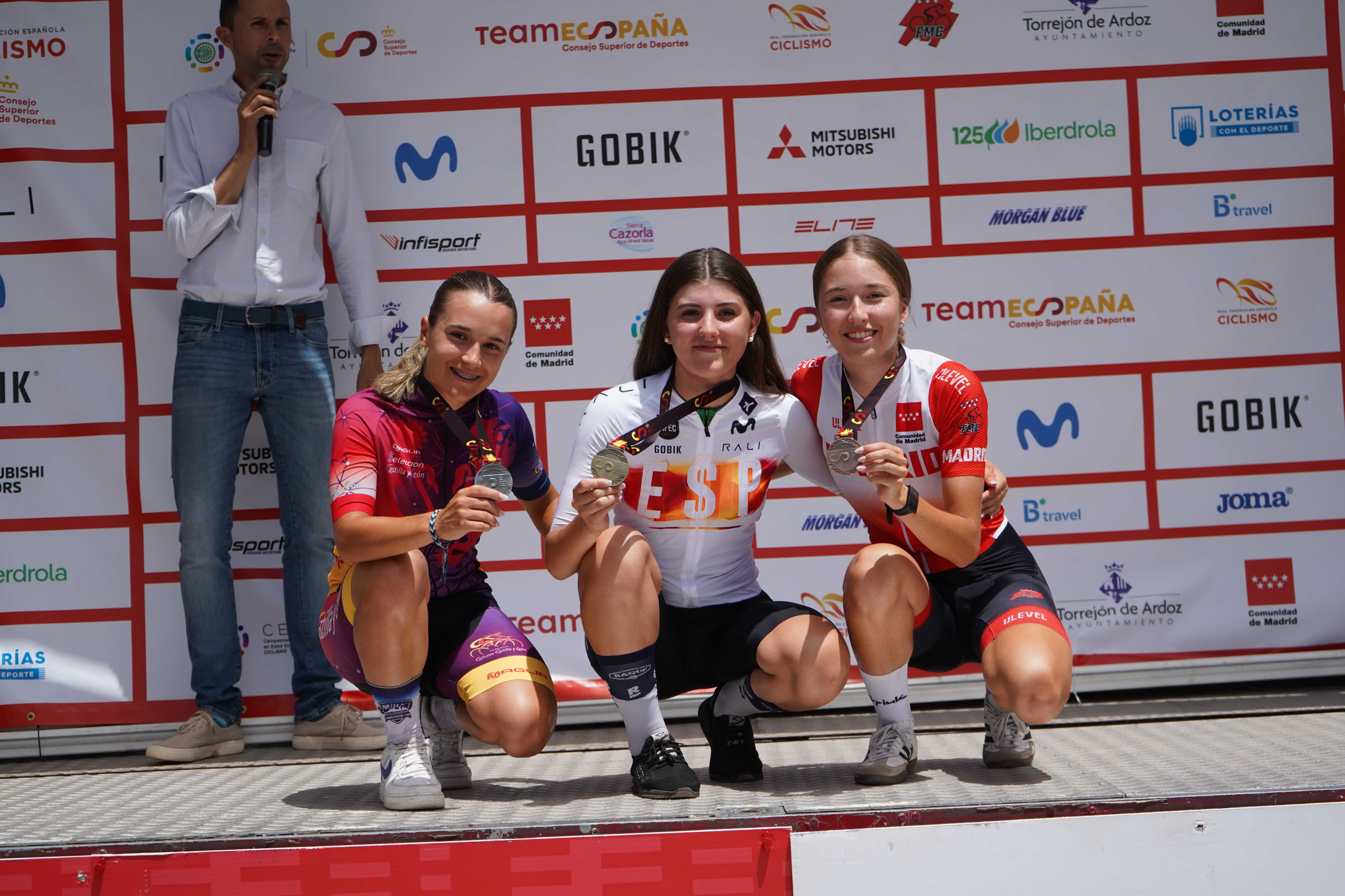 El Pelotón Noa Vega y Juan Bastida conquistan los títulos cadetes en línea en el Campeonato de España Escolar de Torrejón de Ardoz imagen